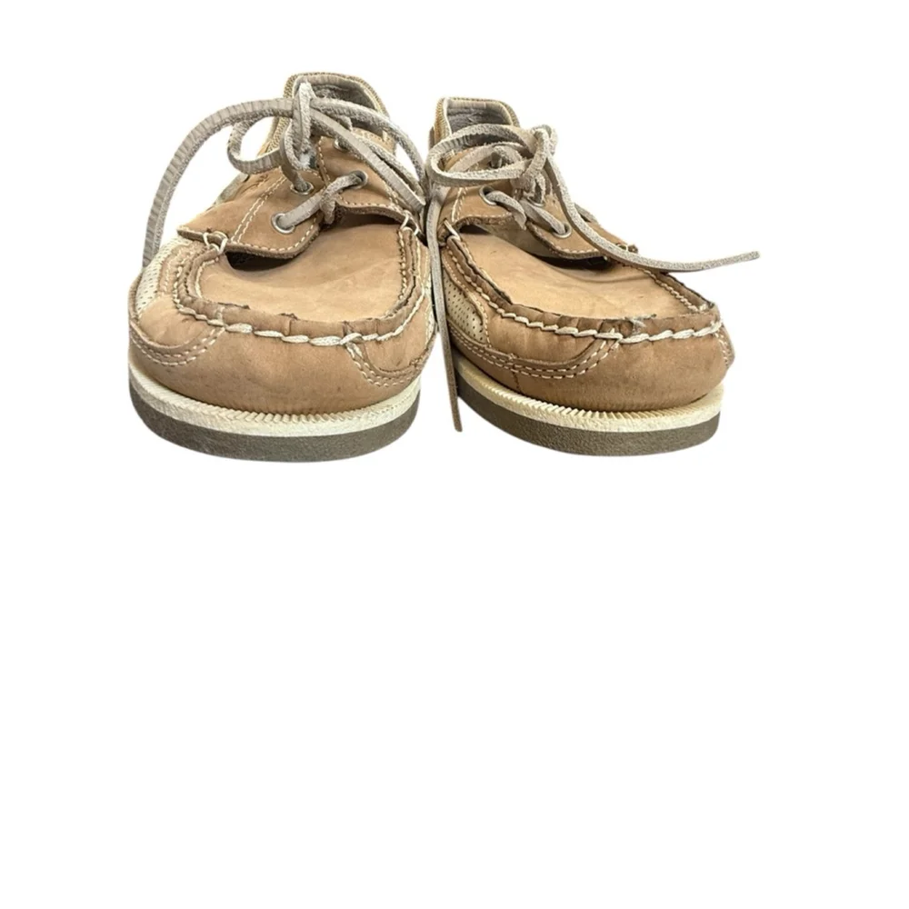 Margaritaville Tan Leather Boat Shoes Size 11